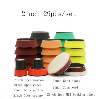 Mini 6Pcs/7Pcs/29Pcs Buffing Polishing Pad Kit Wool Polishing Pad Car Care Polish Disc for Automotive Scratch Remove