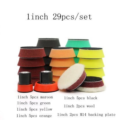 Mini 6Pcs/7Pcs/29Pcs Buffing Polishing Pad Kit Wool Polishing Pad Car Care Polish Disc for Automotive Scratch Remove